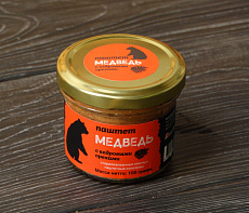 Паштет из мяса медведя с кедровыми орехами 100г