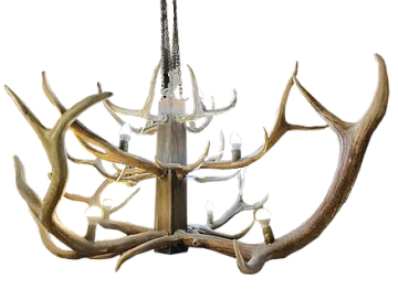 Фото Люстра с рогами оленя 3 яруса